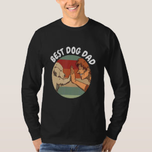 Mens Best Dog Dad High Five Dog Owner Pet Dog  Dog T-Shirt