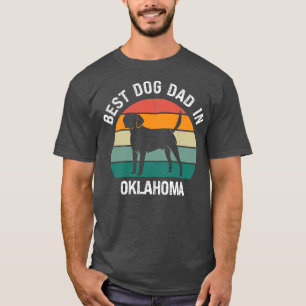Mens Best Dog Dad In Oklahoma Funny Dog  T-Shirt