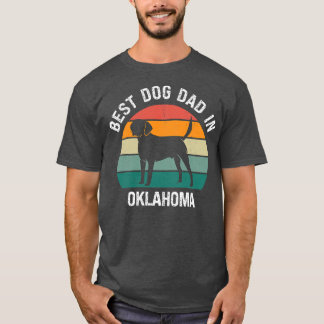 Mens Best Dog Dad In Oklahoma Funny Dog T-Shirt