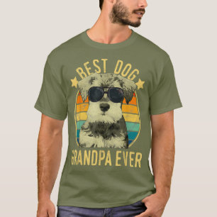 Mens Best Dog Grandpa Ever Miniature Schnauzer T-Shirt