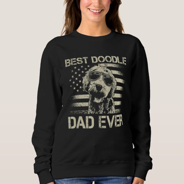 Mens Best Doodle Dad Ever  Goldendoodle Merican Fl Sweatshirt (Front)