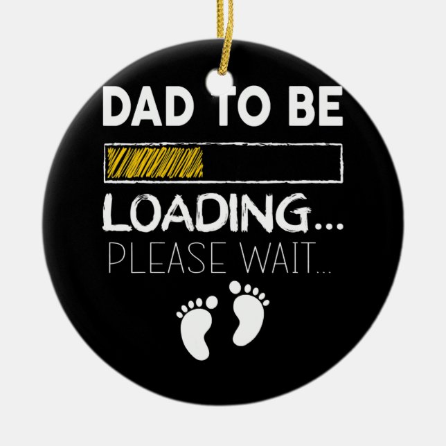 Mens Best Expecting Dad Daddy & Father Gifts Men  Ceramic Ornament (Front)