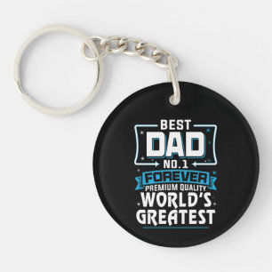 Men's Best Father Dad World's Greatest No.1 Key Ring