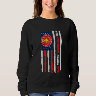 Mens Best Firefighter Grandy Ever Us Flag Fireman Sweatshirt