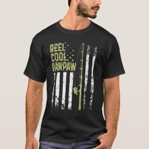 Mens Best Fisherman Reel Cool Pawpaw For Daddy Fat T-Shirt