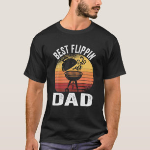 Mens Best Flippin Dad Barbecue Smoking Meat BBQ T-Shirt