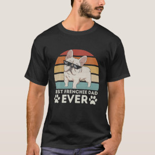 Mens Best Frenchie Dad Ever Vintage French Bulldog T-Shirt