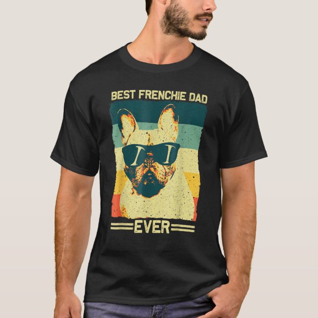 Mens Best Frenchie Dad Men Father French Bulldog T-Shirt (Front)