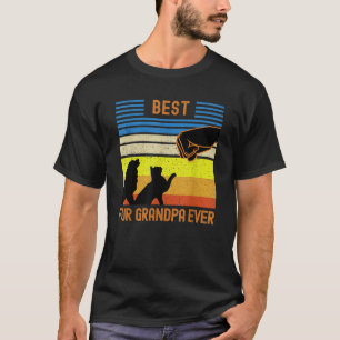 Mens Best Fur Grandpa Ever Funny Vintage Retro Dog T-Shirt