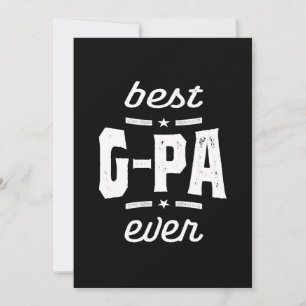 Mens Best G-Pa Ever Gift Grandpa Gift Thank You Card