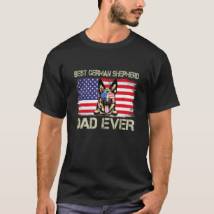 Mens Best German Shepherd Dad Ever Dog American F T-Shirt