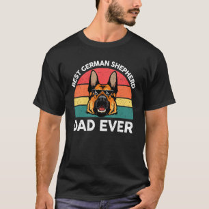Mens Best German Shepherd Dad Ever Vintage German T-Shirt