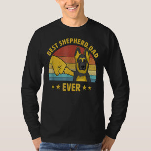 Mens Best German Shepherd Dad Ever Vintage Retro P T-Shirt