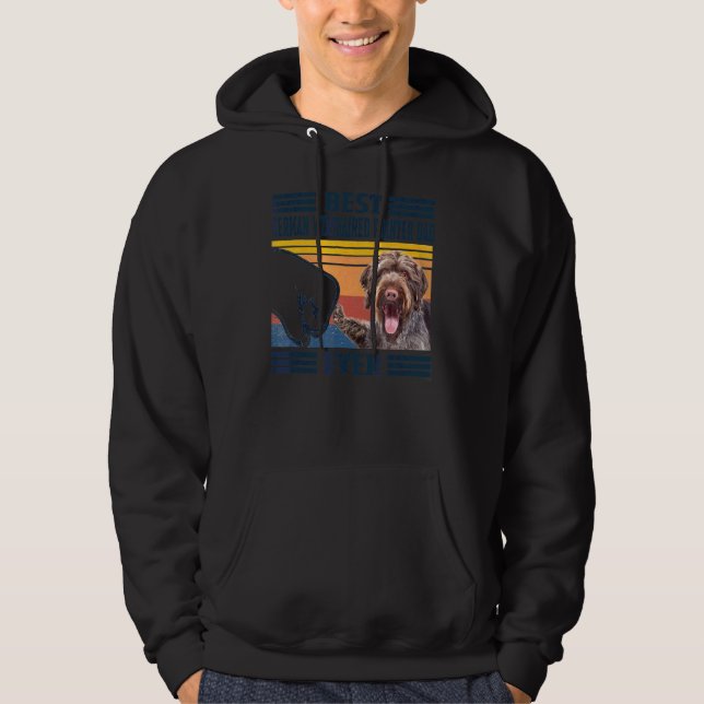 Mens Best German Wirehaired Pointer Dad Ever  Dog Hoodie (Front)