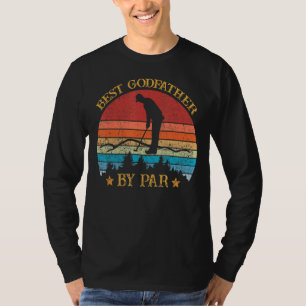 Mens Best Godfather By Par Father's Day Golf Golfi T-Shirt