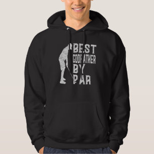 Mens Best Godfather By Par Father's Day Golf Vin Hoodie