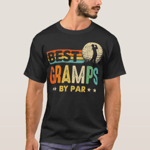 Mens Best Gramps By Par Men Golf Lover Vintage Dec T-Shirt