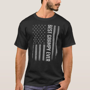 Mens Best Grampy Ever American Flag   For Father's T-Shirt