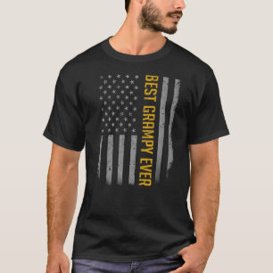 Mens Best Grampy Ever American Flag   For Father's T-Shirt