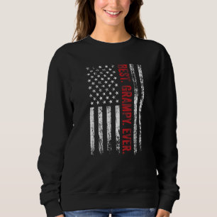 Mens Best Grampy Ever American Us Flag Papa Father Sweatshirt