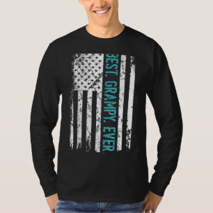 Mens Best Grampy Ever Us American Flag Father's Da T-Shirt