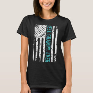 Mens Best Grampy Ever Us American Flag Father's Da T-Shirt