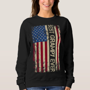 Mens Best Grampy Ever Us American Flag For Father Sweatshirt