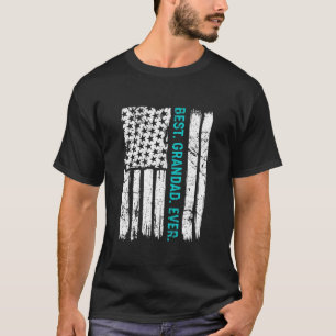 Mens Best Grandad Ever US American Flag Patriotic T-Shirt
