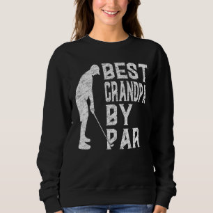Mens Best Grandpa By Par Father's Day   Golf Vinta Sweatshirt