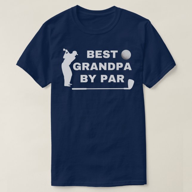 Mens Best Grandpa by par, Golf Grandfather, Father T-Shirt (Design Front)