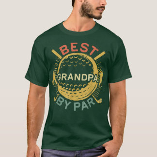 Mens Best Grandpa By Par  Golf Lover Fathers Day 1 T-Shirt