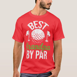Mens Best Grandpa By Par Granddad Golf Golfer T-Shirt