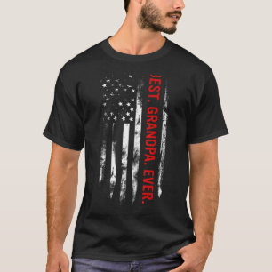 Mens Best Grandpa Ever Vintage US American Flag F T-Shirt