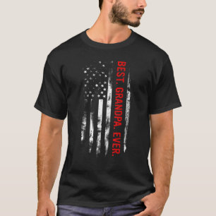 Mens Best Grandpa Ever Vintage US American Flag F T-Shirt