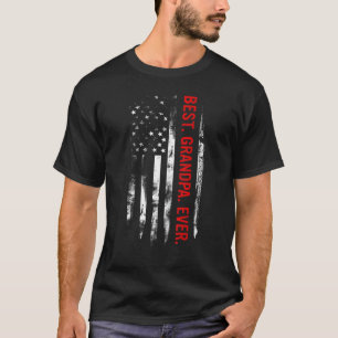 Mens Best Grandpa Ever Vintage US American Flag F T-Shirt