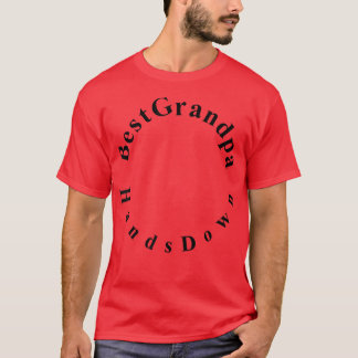 Mens Best Grandpa Hands Down Craft For Handprints T-Shirt