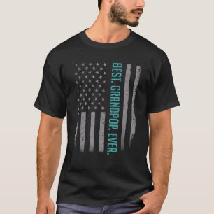 Mens Best Grandpop Ever American Flag For Father T-Shirt
