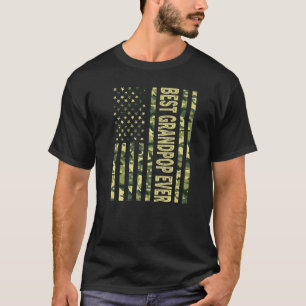 Mens Best Grandpop Ever Us American Flag Grandpa F T-Shirt
