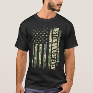 Mens Best Grandude Ever Camo American Flag Father' T-Shirt