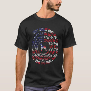 Mens Best Great Dane Dad Ever American Flag Dog T-Shirt