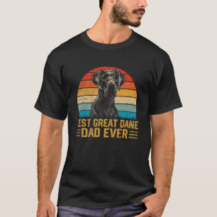 Mens Best Great Dane Dad Ever Retro Vintage T-Shirt