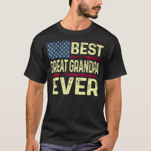 Mens Best Great Grandpa Ever American Patriotic Fl T-Shirt