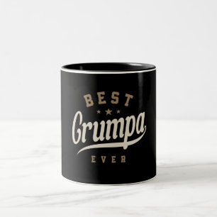 Mens Best Grumpa Ever Funny Grandpa Two-Tone Coffee Mug