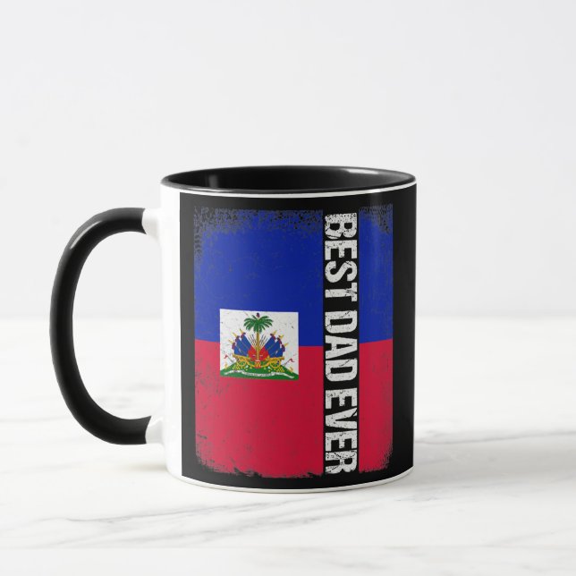 Mens Best Haitian Dad Ever Haiti Daddy Father's Mug (Left)