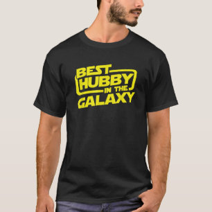 Mens Best Hubby in the Galaxy Funny Father husband T-Shirt