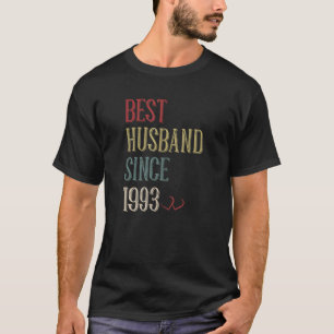 Mens Best Husband 1993 30 Year 30th Wedding Annive T-Shirt
