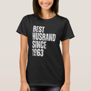 Mens Best Husband Since 1963 Vintage Wedding Anniv T-Shirt