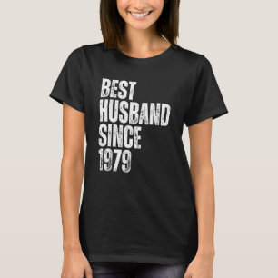Mens Best Husband Since 1979 Vintage Wedding Anniv T-Shirt