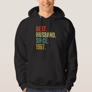 Mens Best Husband Since 1987 35th Wedding Annivers Hoodie