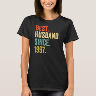 Mens Best Husband Since 1997 25th Wedding Annivers T-Shirt